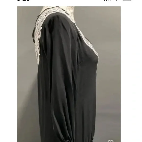 WHITE HOUSE BLACK MARKET SILK sparkling EMBROIDERED Sheer and lightweight BLOUSE - Picture 7 of 8